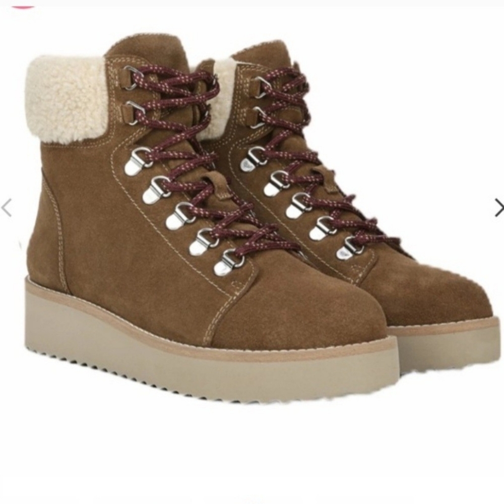 Sqm Edelman Franc Faux Shearling Trim Hiking Boot